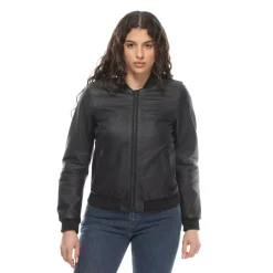 ACCENTO CHAQUETA DE CUERO PERFORADO MOTO MUJER