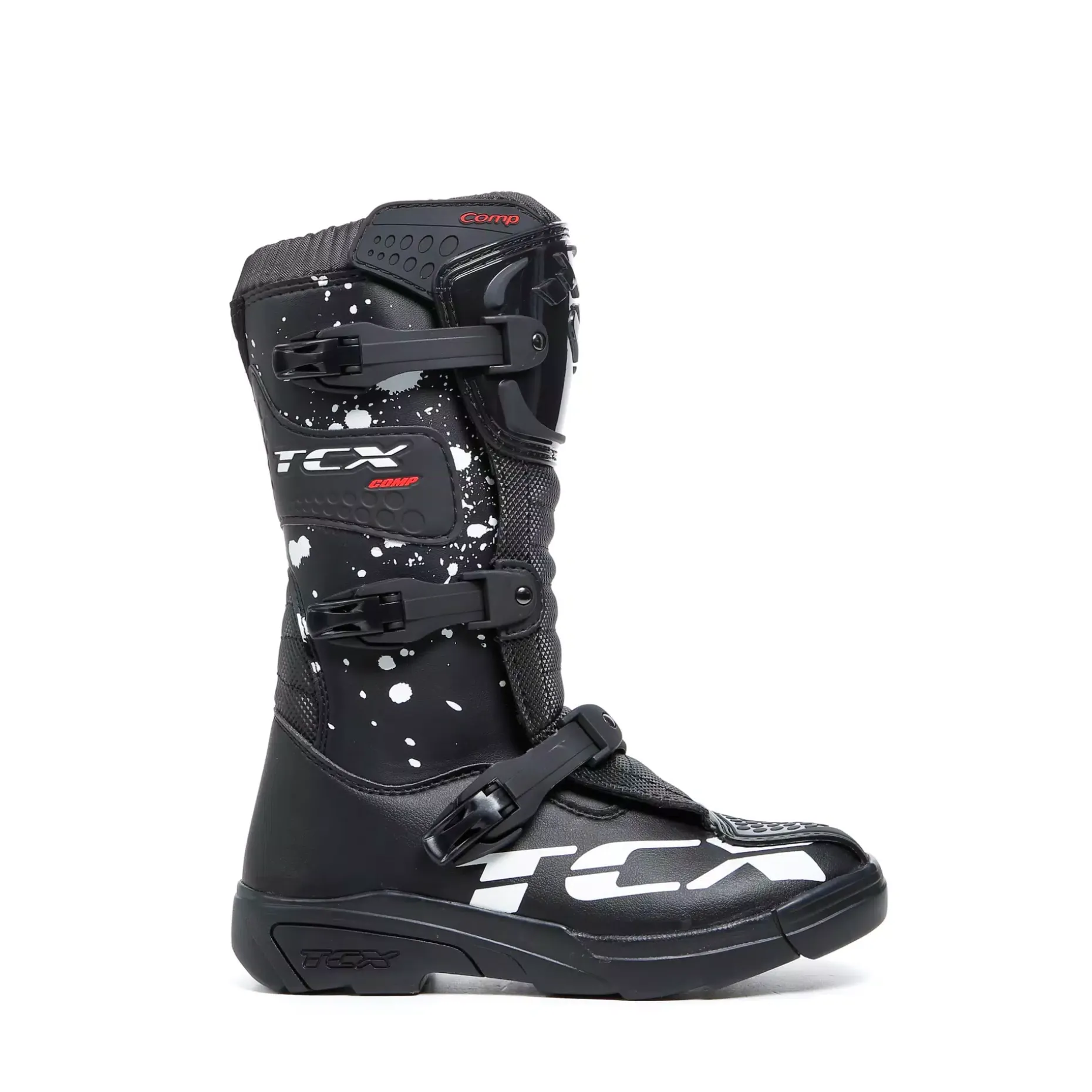 COMP KID BOTAS MOTO OFFROAD NIÑO - NEGRO/NEGRO/BLANCO