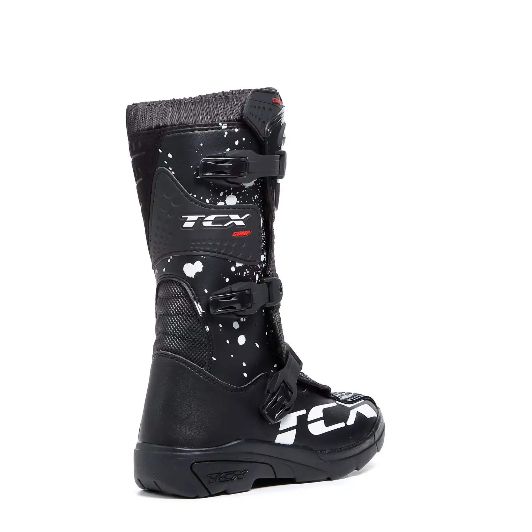 COMP KID BOTAS MOTO OFFROAD NIÑO - NEGRO/NEGRO/BLANCO