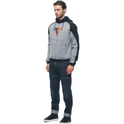 DAEMON-X SAFETY HOODIE CHAQUETA DE TELA MOTO HOMBRE