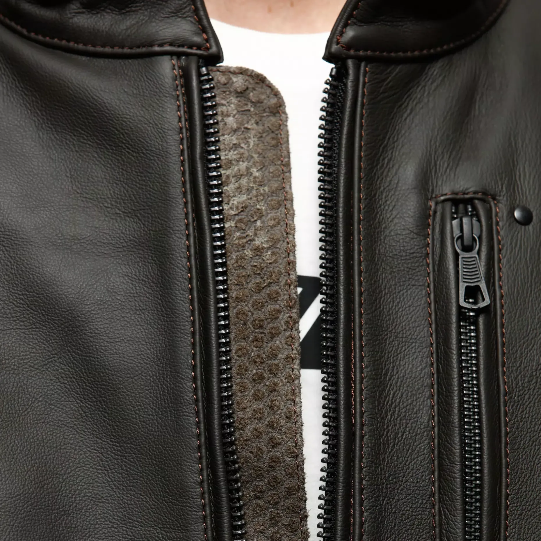 FULCRO CHAQUETA DE CUERO MOTO HOMBRE