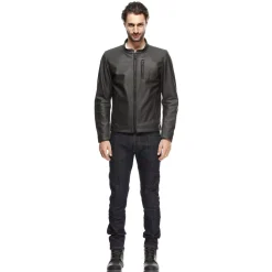 FULCRO CHAQUETA DE CUERO MOTO HOMBRE