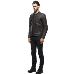 FULCRO CHAQUETA DE CUERO MOTO HOMBRE