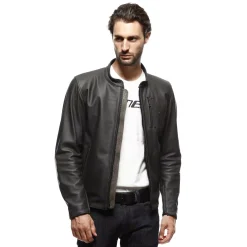 FULCRO CHAQUETA DE CUERO MOTO HOMBRE