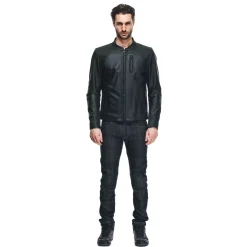 FULCRO CHAQUETA DE CUERO MOTO HOMBRE