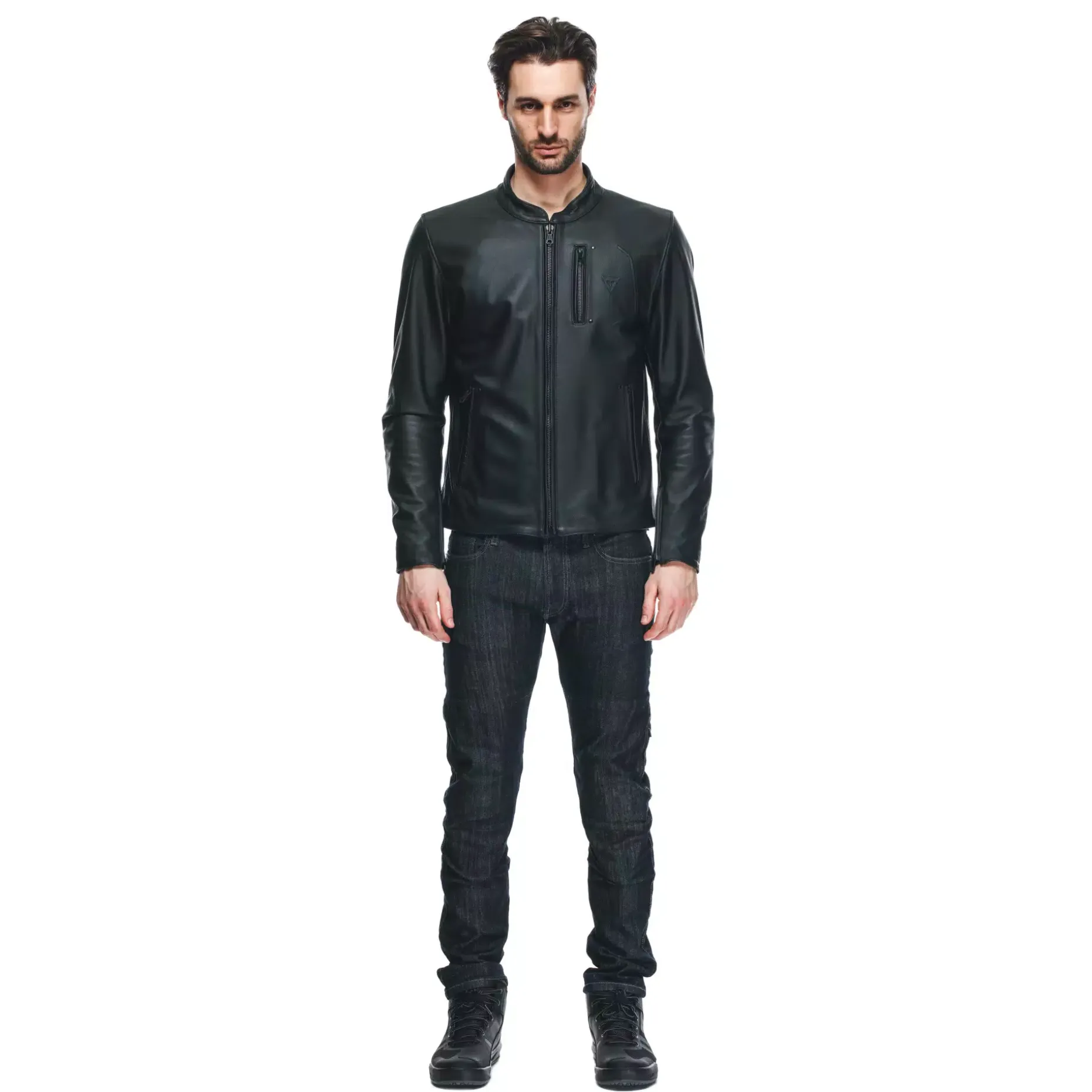 FULCRO CHAQUETA DE CUERO MOTO HOMBRE