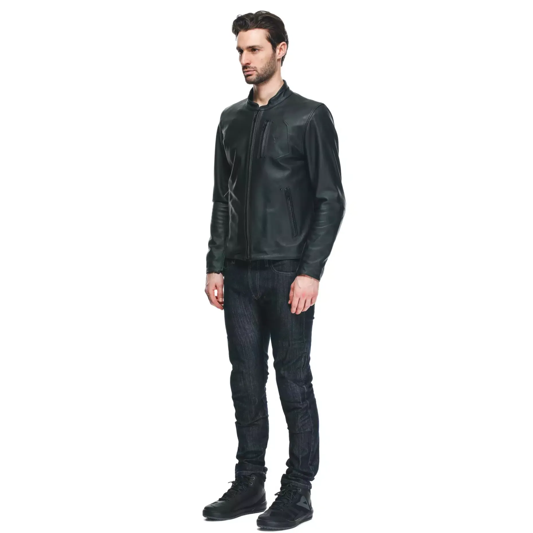 FULCRO CHAQUETA DE CUERO MOTO HOMBRE