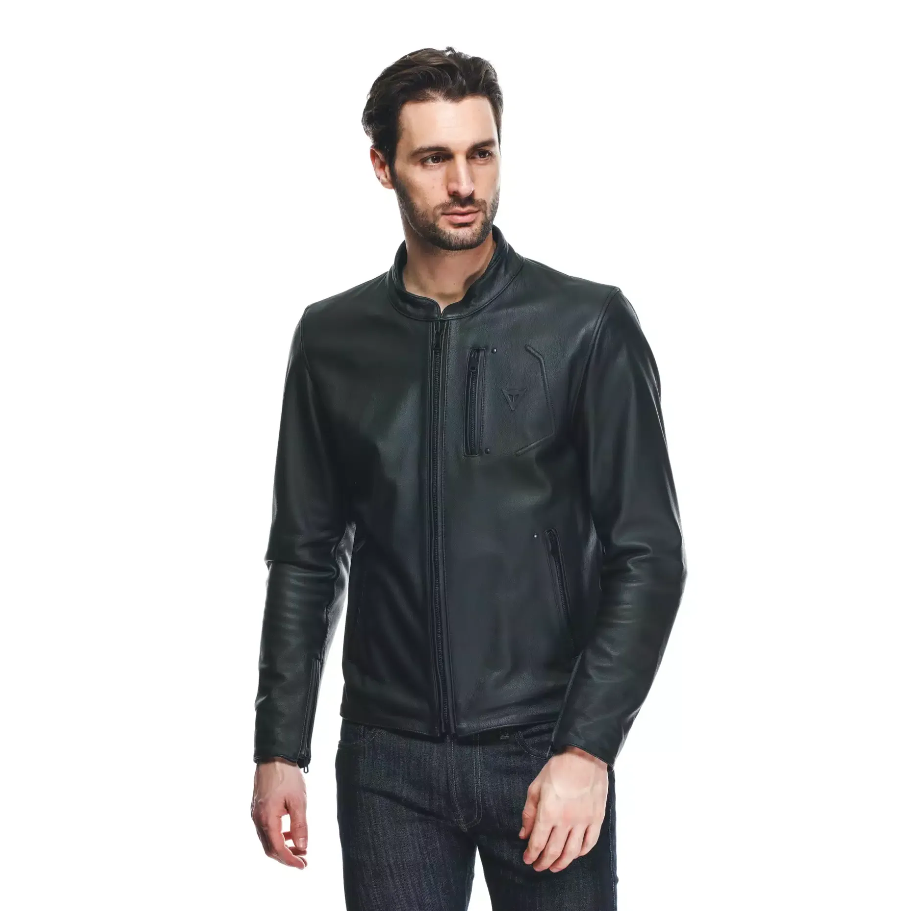 FULCRO CHAQUETA DE CUERO MOTO HOMBRE