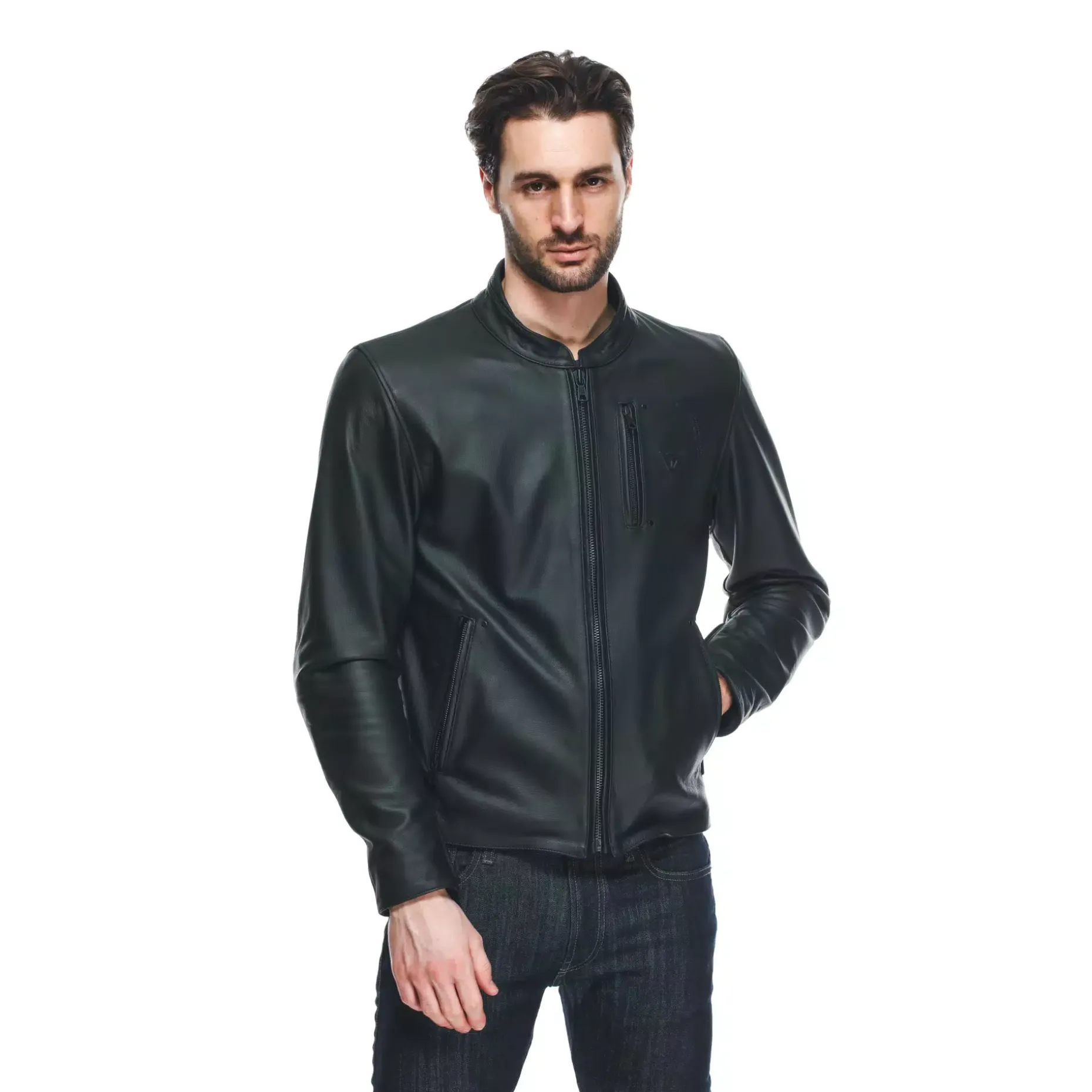 FULCRO CHAQUETA DE CUERO MOTO HOMBRE