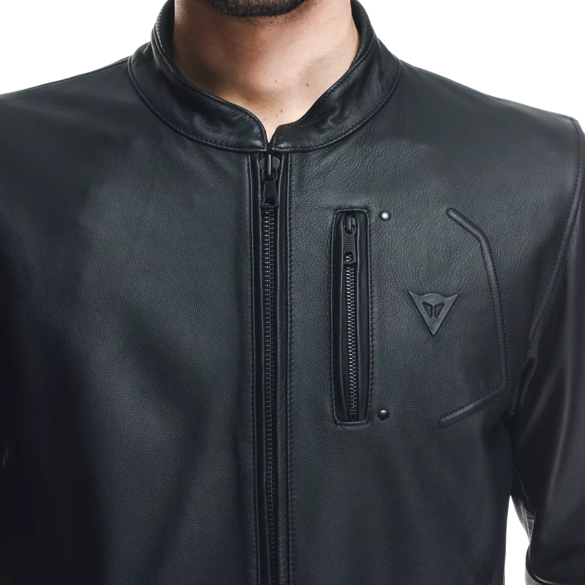 FULCRO CHAQUETA DE CUERO MOTO HOMBRE
