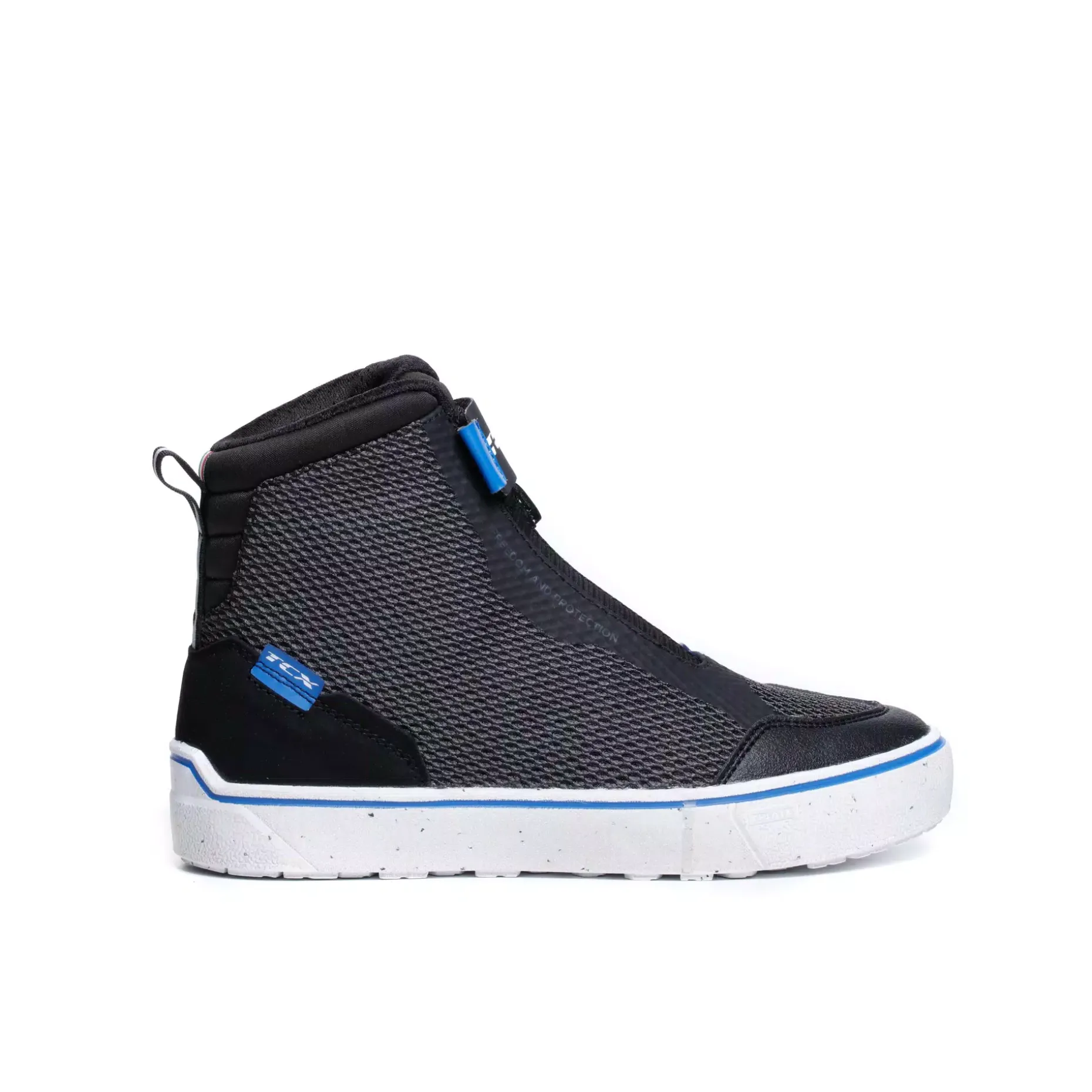 IKASU 2 AIR ZAPATOS DE MOTO VERANO MUJER - NEGRO/AZUL ELÉCTRICO