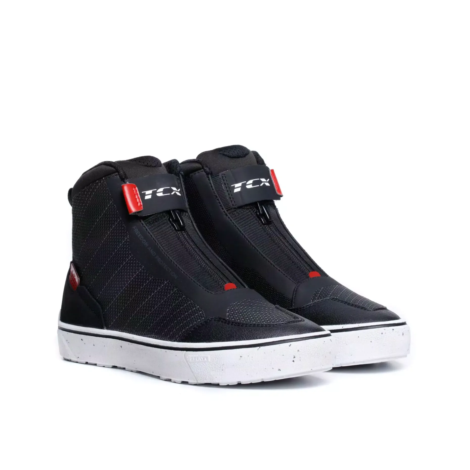 IKASU 2 WP ZAPATOS DE MOTO IMPERMEABLES MUJER - NEGRO/ROJO OSCURO