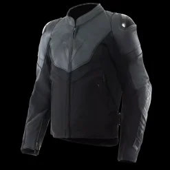 IPERATTIVA - CHAQUETA DE MOTO EN CUERO Y TELA PARA HOMBRE