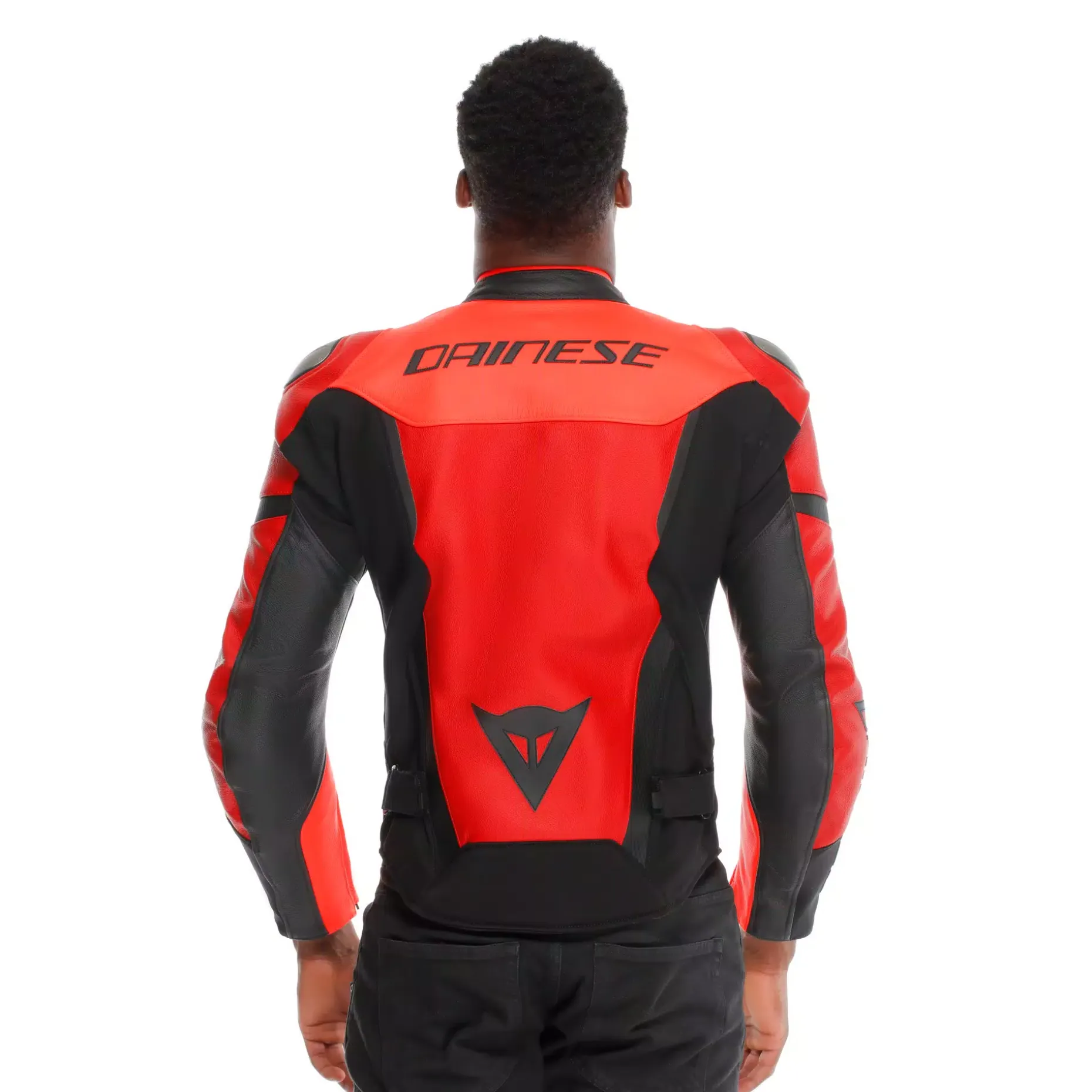 IPERATTIVA - CHAQUETA DE MOTO EN CUERO Y TELA PARA HOMBRE