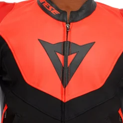 IPERATTIVA - CHAQUETA DE MOTO EN CUERO Y TELA PARA HOMBRE