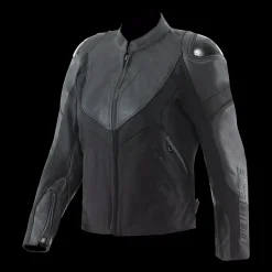 IPERATTIVA - CHAQUETA MOTO EN PIEL Y TEJIDO MUJER