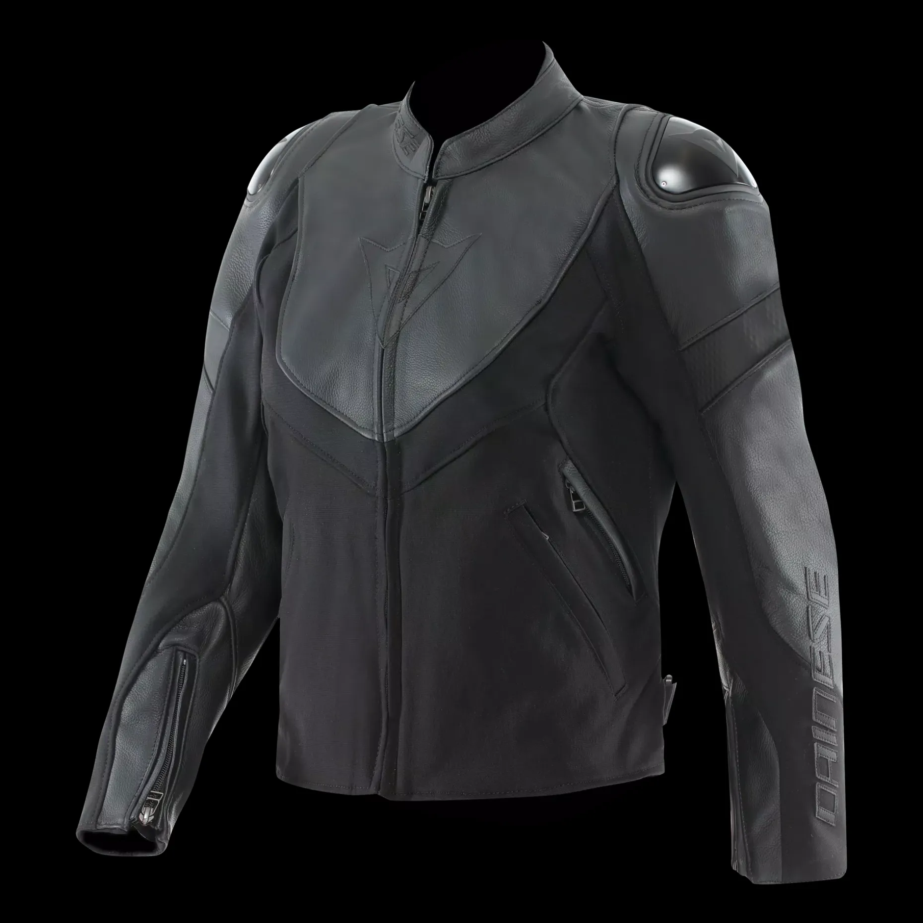 IPERATTIVA - CHAQUETA MOTO EN PIEL Y TEJIDO MUJER