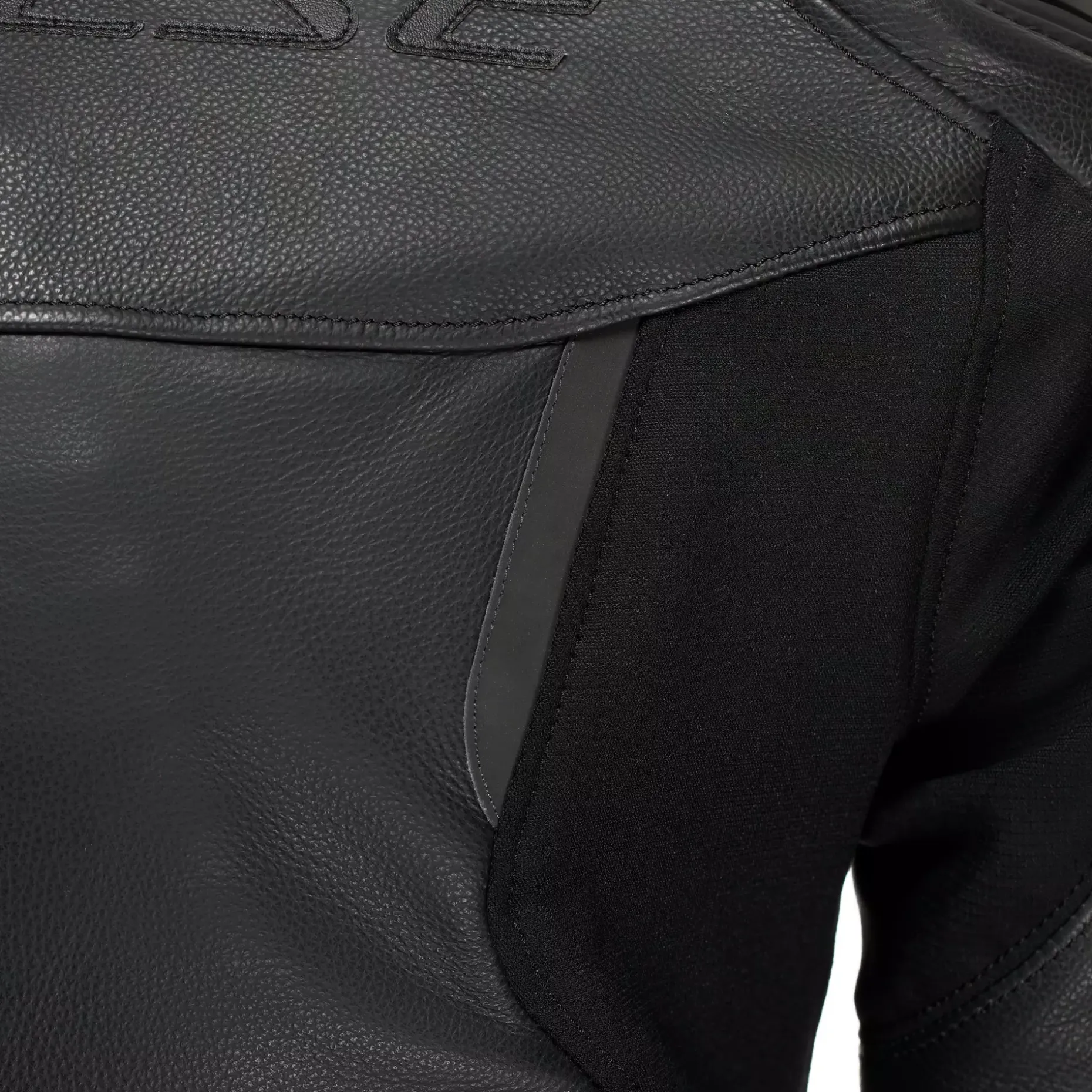 IPERATTIVA - CHAQUETA MOTO EN PIEL Y TEJIDO MUJER