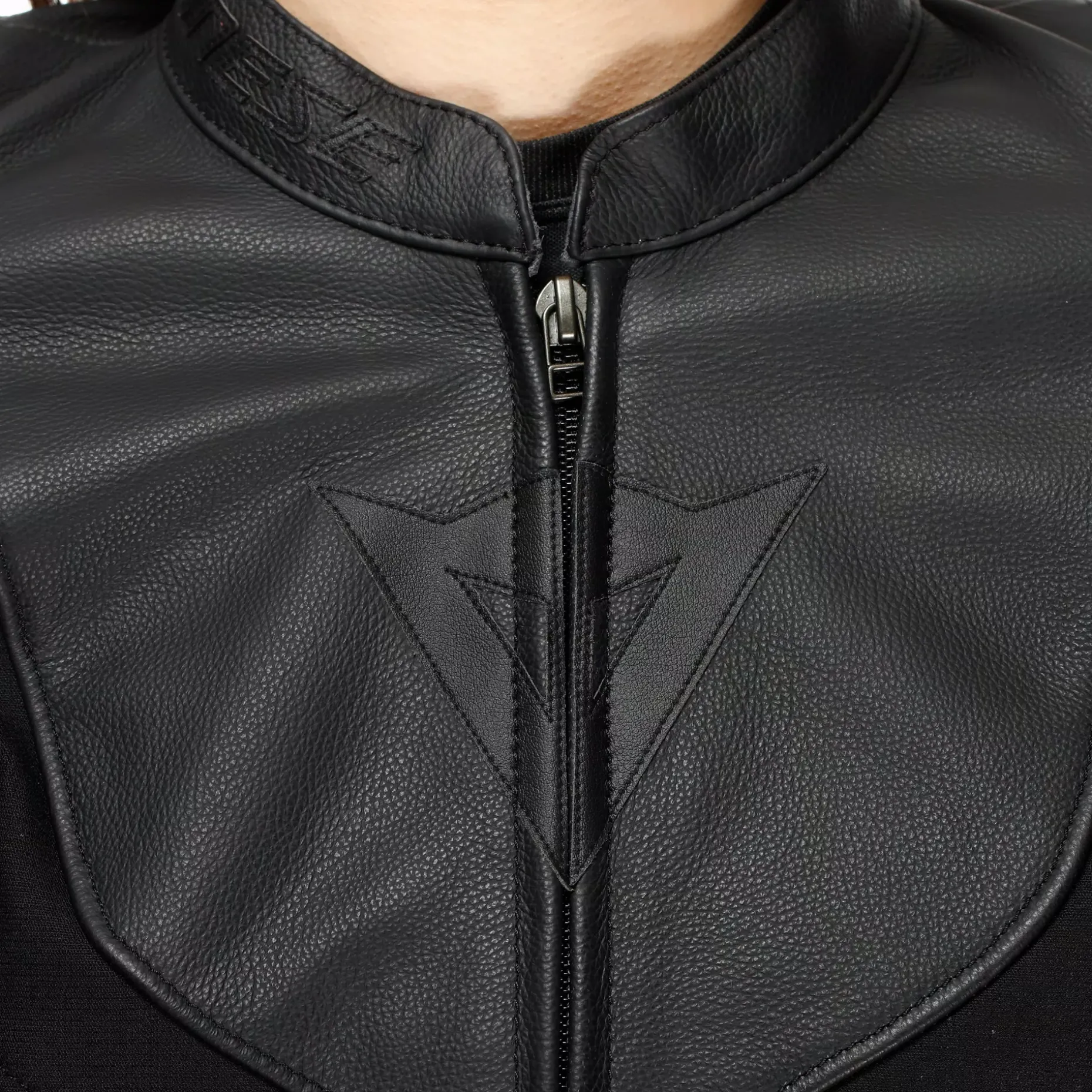 IPERATTIVA - CHAQUETA MOTO EN PIEL Y TEJIDO MUJER
