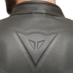 ISTRICE CHAQUETA DE CUERO PERFORADO MOTO HOMBRE