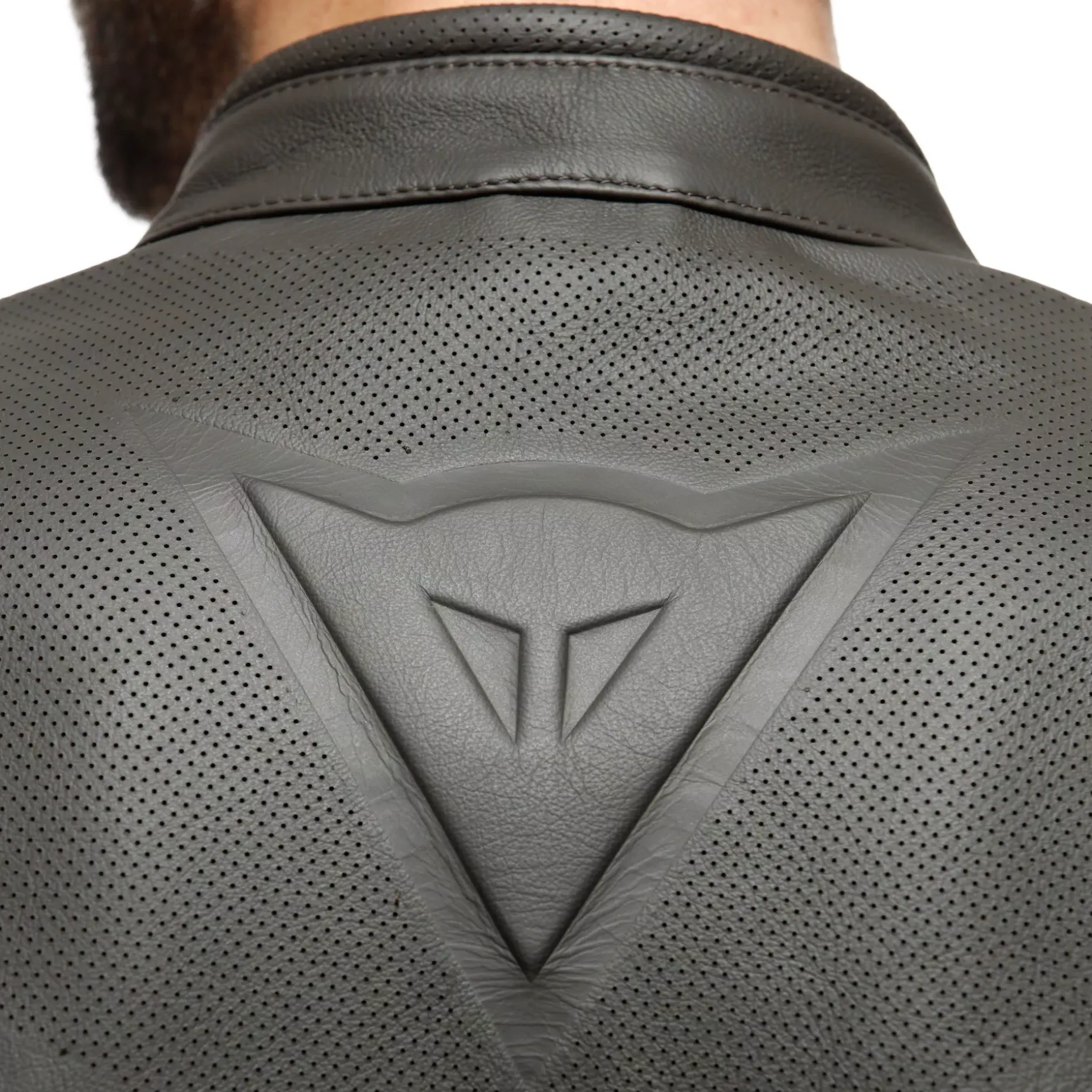 ISTRICE CHAQUETA DE CUERO PERFORADO MOTO HOMBRE