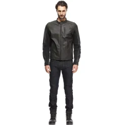 ISTRICE CHAQUETA DE CUERO PERFORADO MOTO HOMBRE