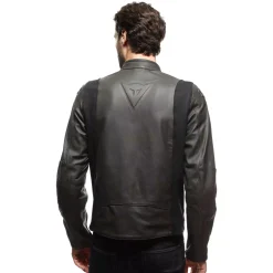 ISTRICE CHAQUETA DE CUERO PERFORADO MOTO HOMBRE