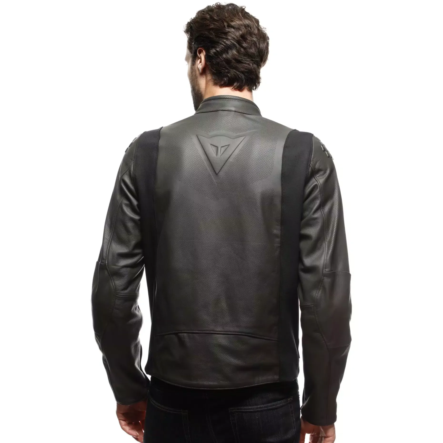 ISTRICE CHAQUETA DE CUERO PERFORADO MOTO HOMBRE