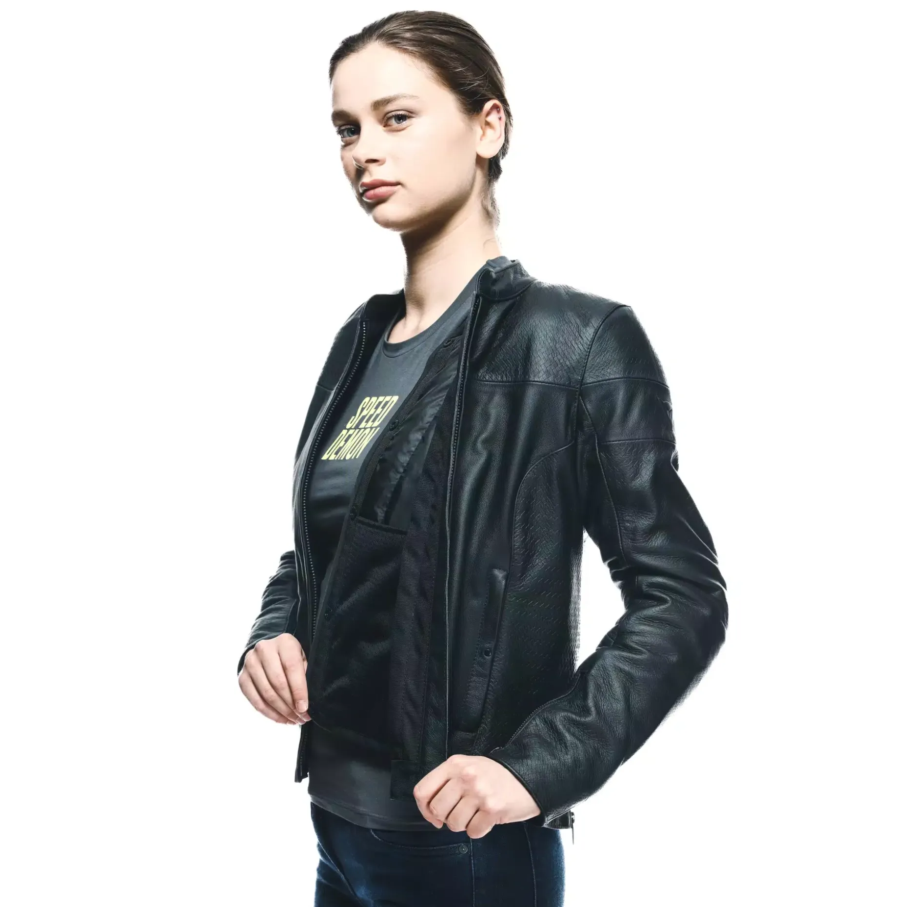 ITINERE CHAQUETA DE CUERO MOTO MUJER