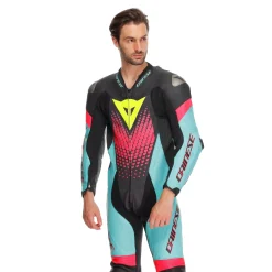 LAGUNA SECA 6 - MONO DE MOTO 1 PIEZA EN CUERO PERFORADO HOMBRE