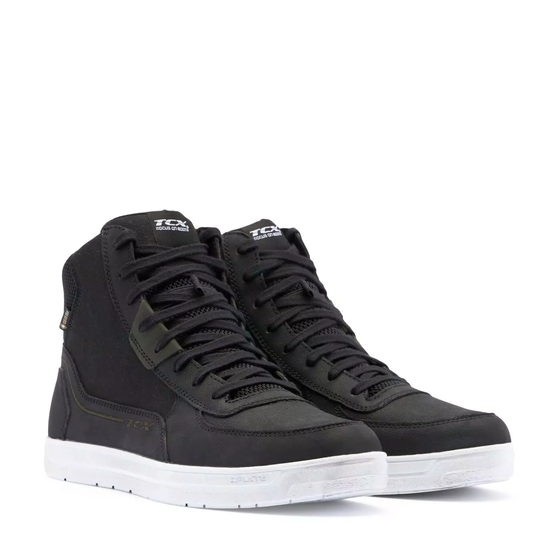 MOOD 2 GORE-TEX® ZAPATO MOTO IMPERMEABLE HOMBRE - NEGRO/BLANCO/VERDE