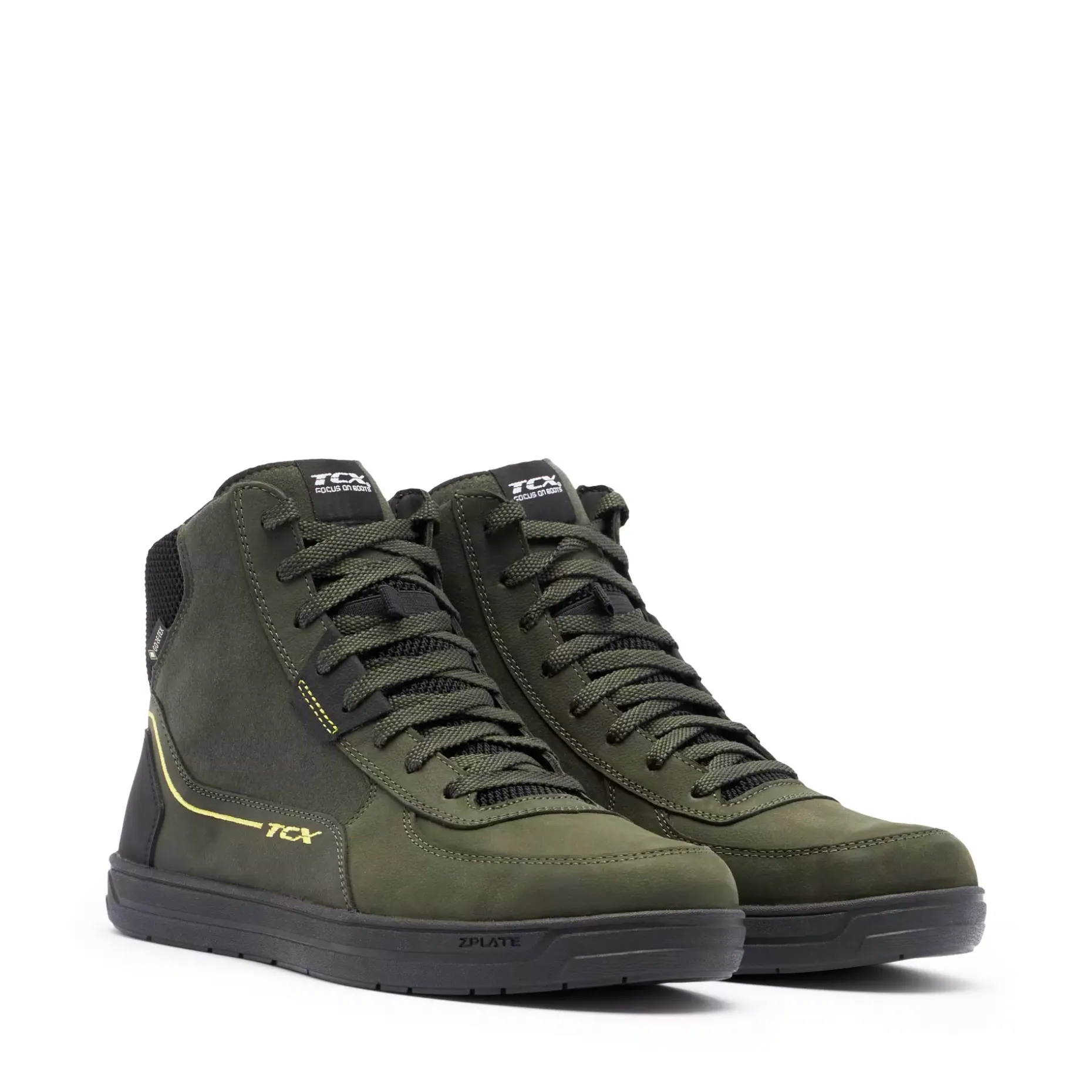 MOOD 2 GORE-TEX® ZAPATOS DE MOTO IMPERMEABLES HOMBRE - VERDE/NEGRO/AMARILLO