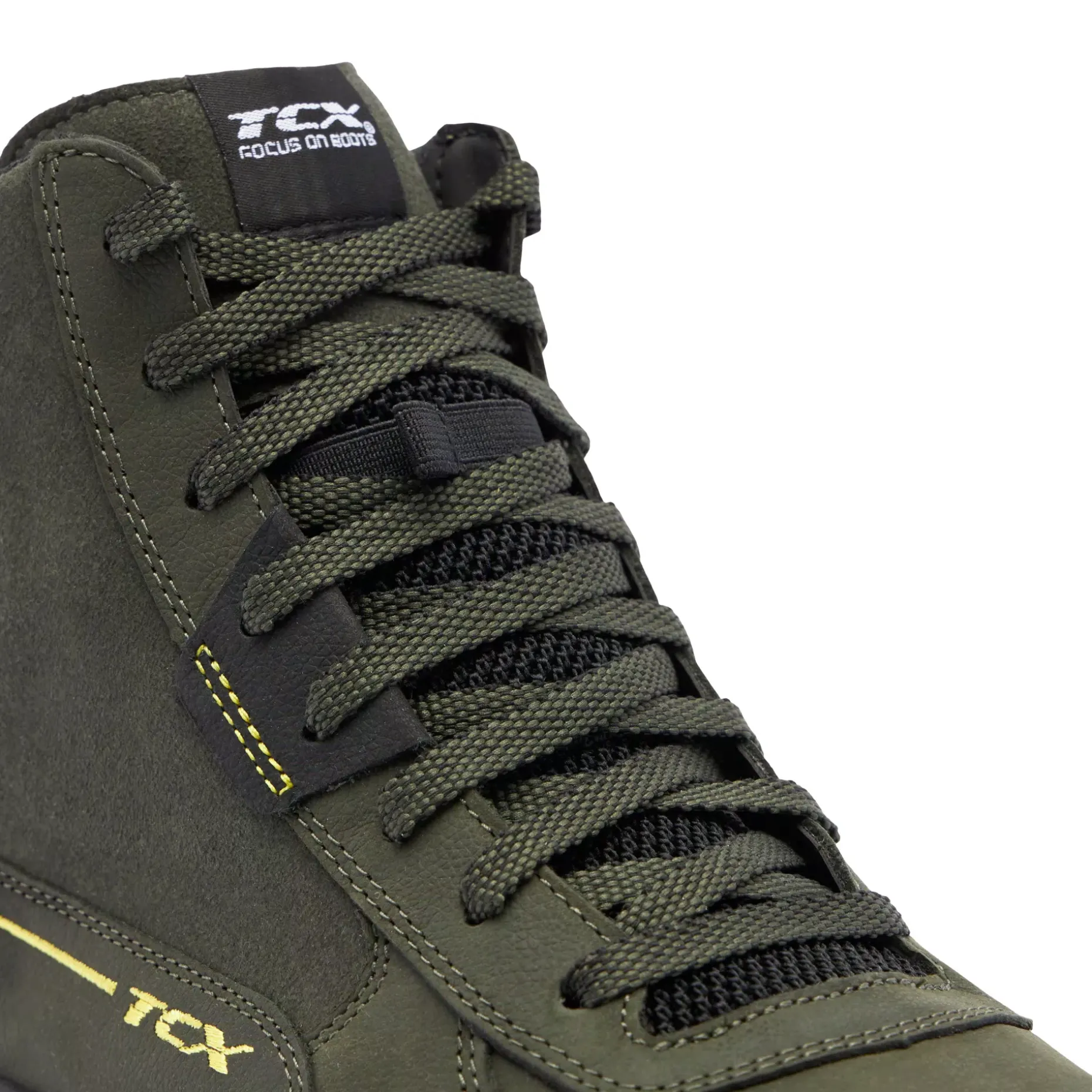 MOOD 2 GORE-TEX® ZAPATOS DE MOTO IMPERMEABLES HOMBRE - VERDE/NEGRO/AMARILLO