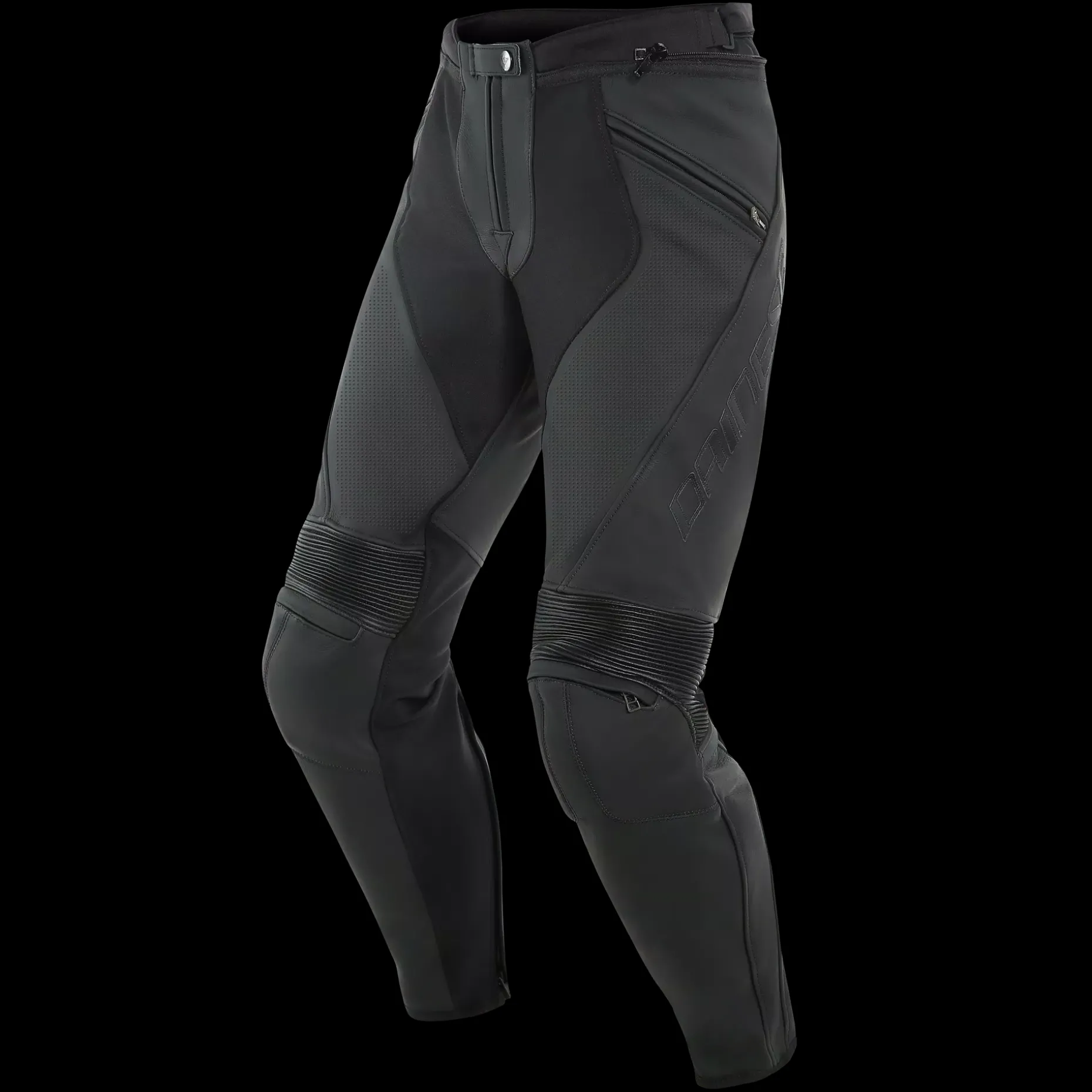 PONY 3 PANTALONES DE CUERO PERFORADO MOTO HOMBRE