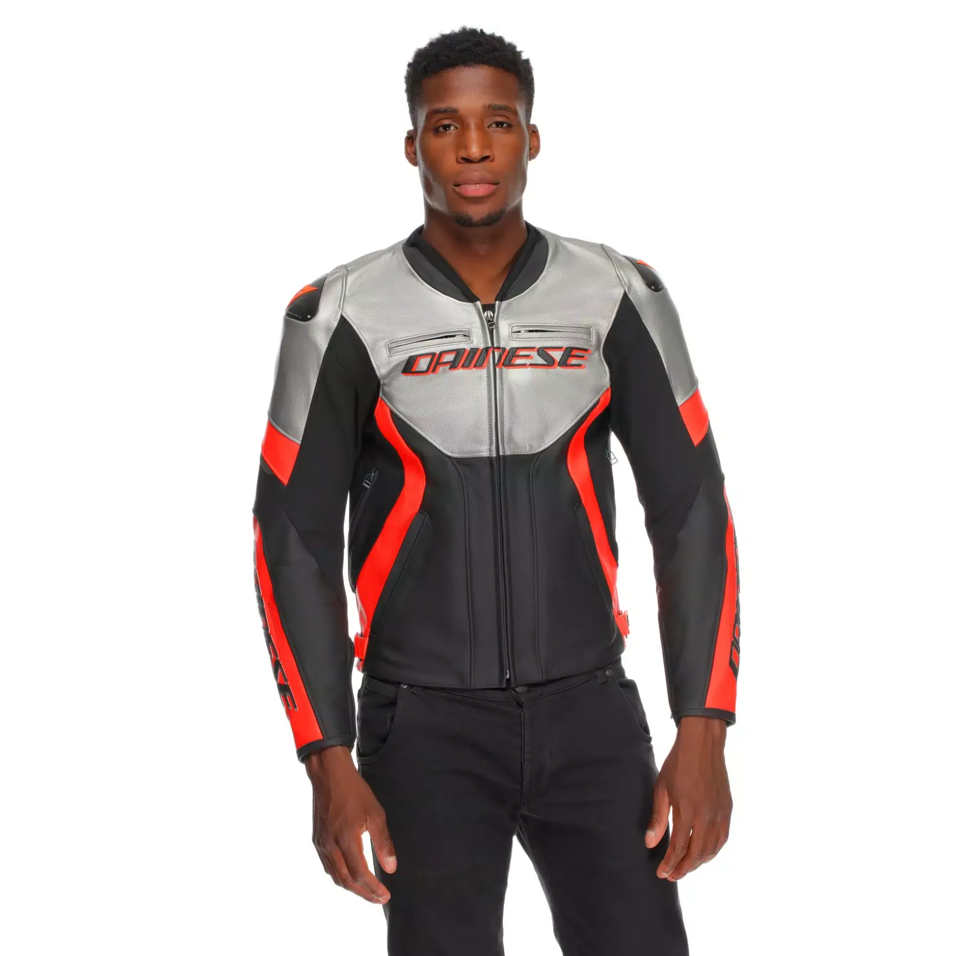 RACING 5 - CHAQUETA MOTO DE CUERO HOMBRE