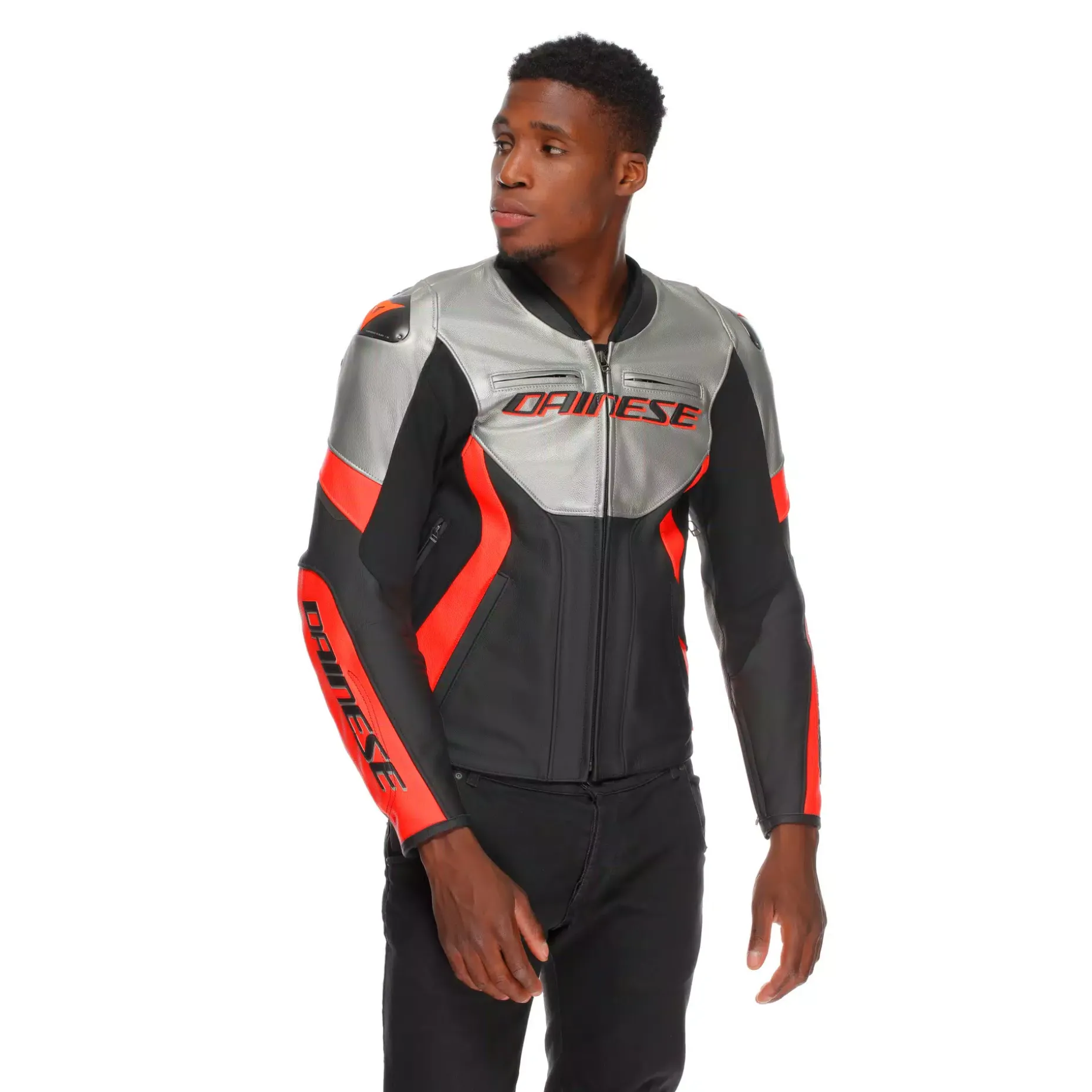 RACING 5 - CHAQUETA MOTO DE CUERO HOMBRE