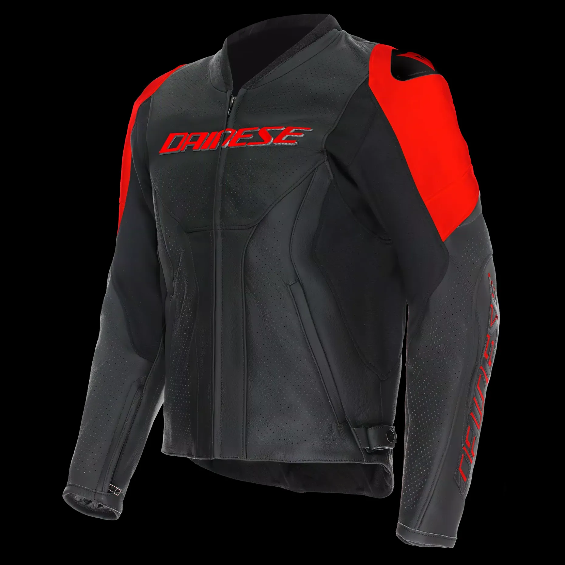 RACING 5 - CHAQUETA MOTO DE CUERO PERFORADA HOMBRE