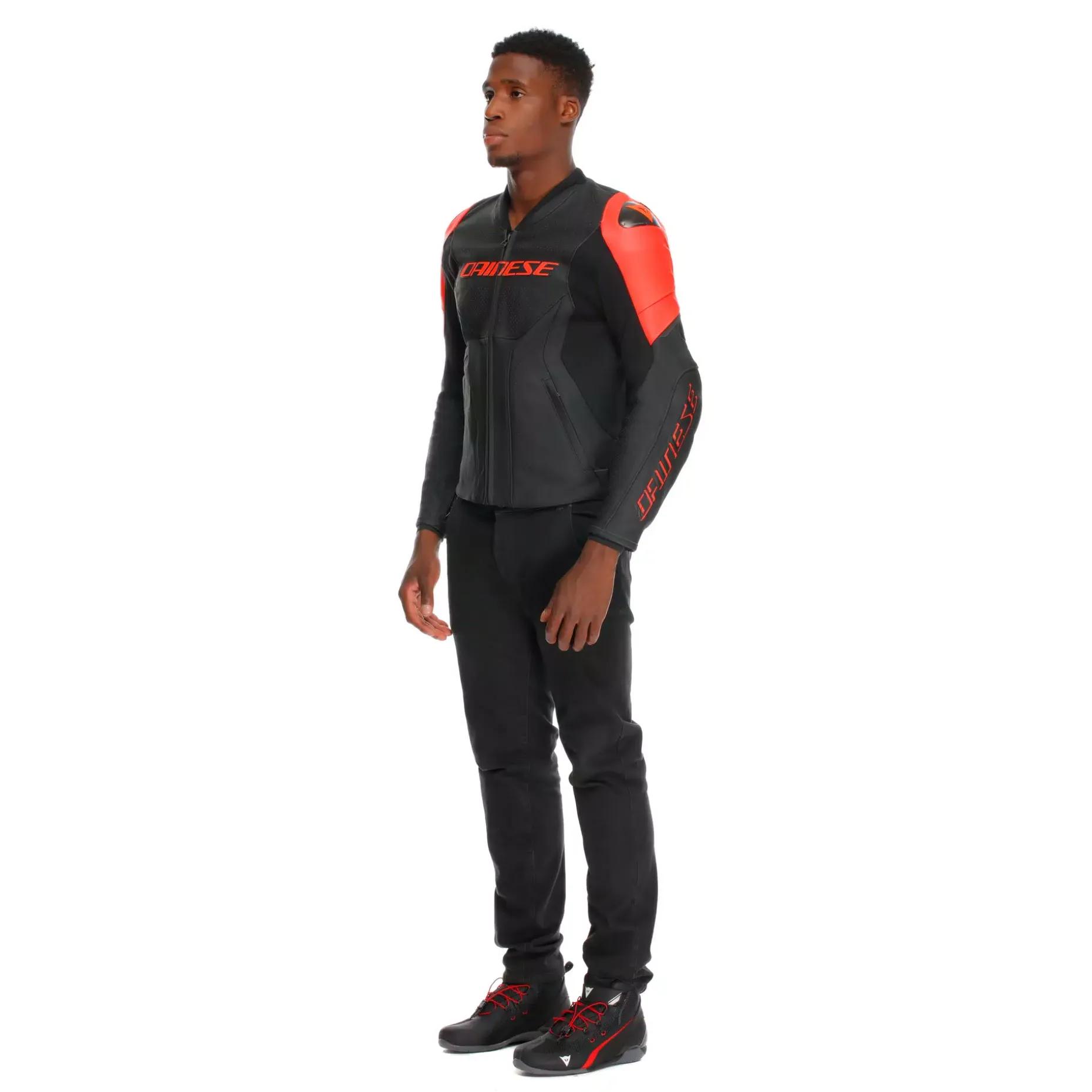 RACING 5 - CHAQUETA MOTO DE CUERO PERFORADA HOMBRE