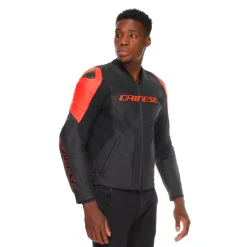 RACING 5 - CHAQUETA MOTO DE CUERO PERFORADA HOMBRE