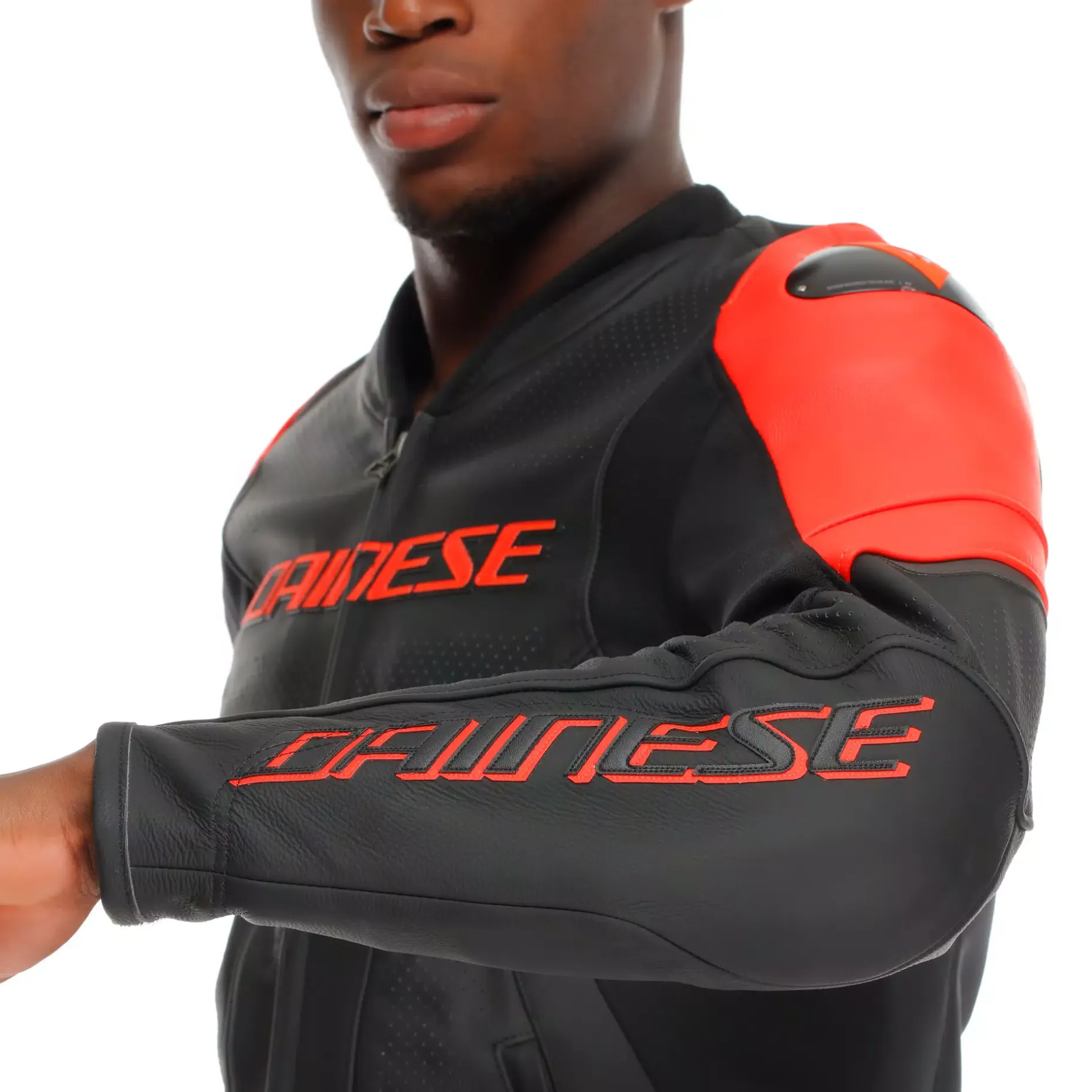 RACING 5 - CHAQUETA MOTO DE CUERO PERFORADA HOMBRE