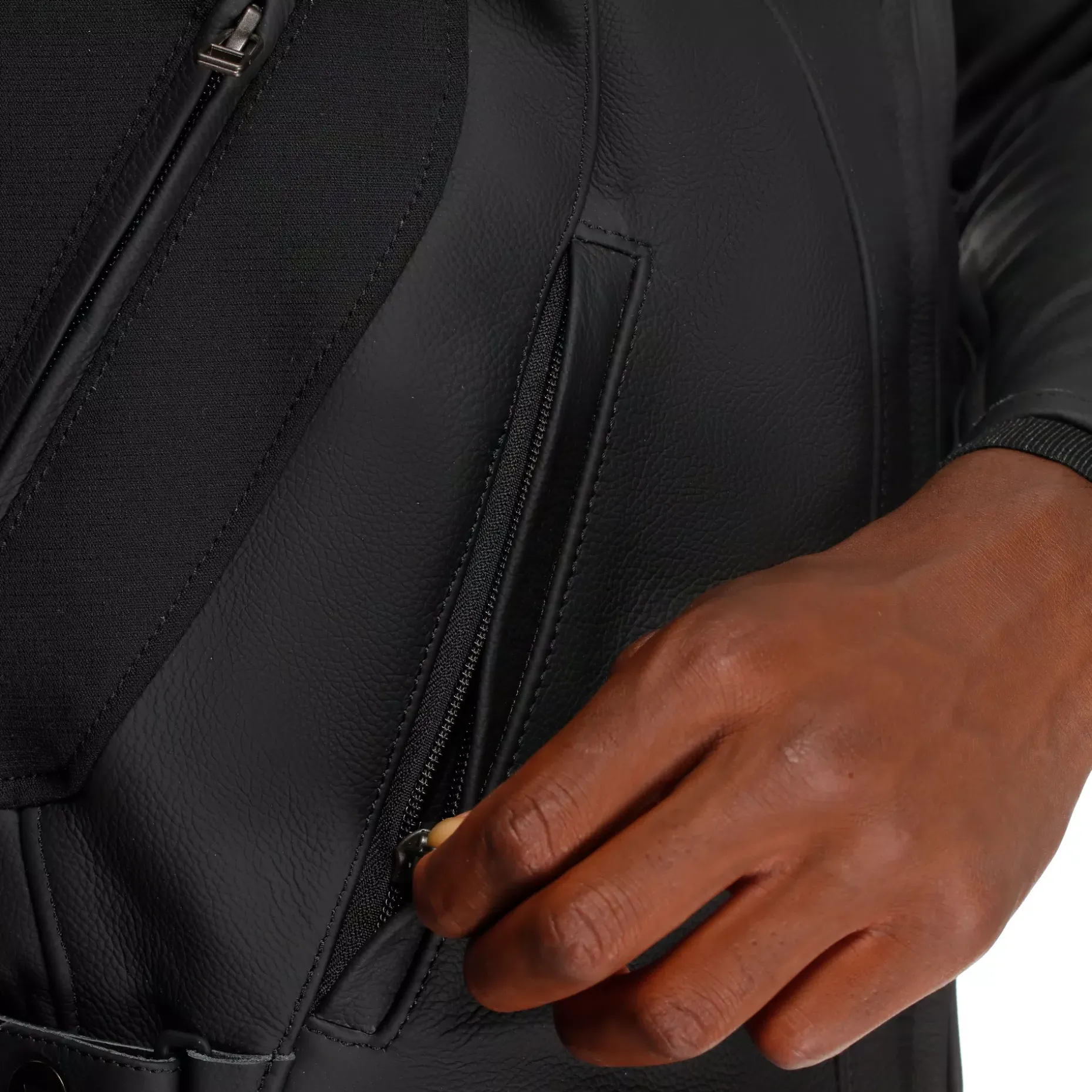 RACING 5 - CHAQUETA MOTO DE CUERO HOMBRE