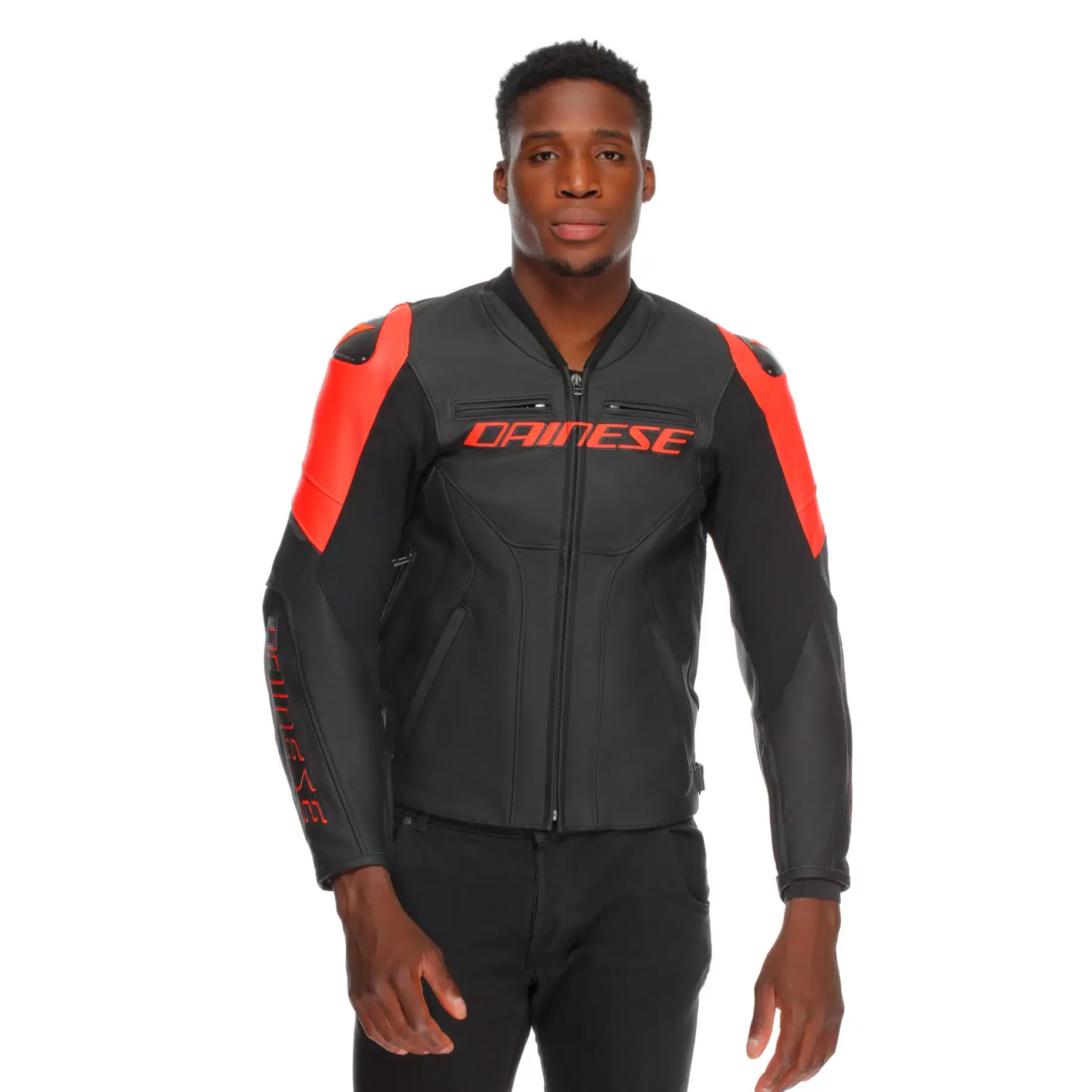 RACING 5 - CHAQUETA MOTO DE CUERO HOMBRE