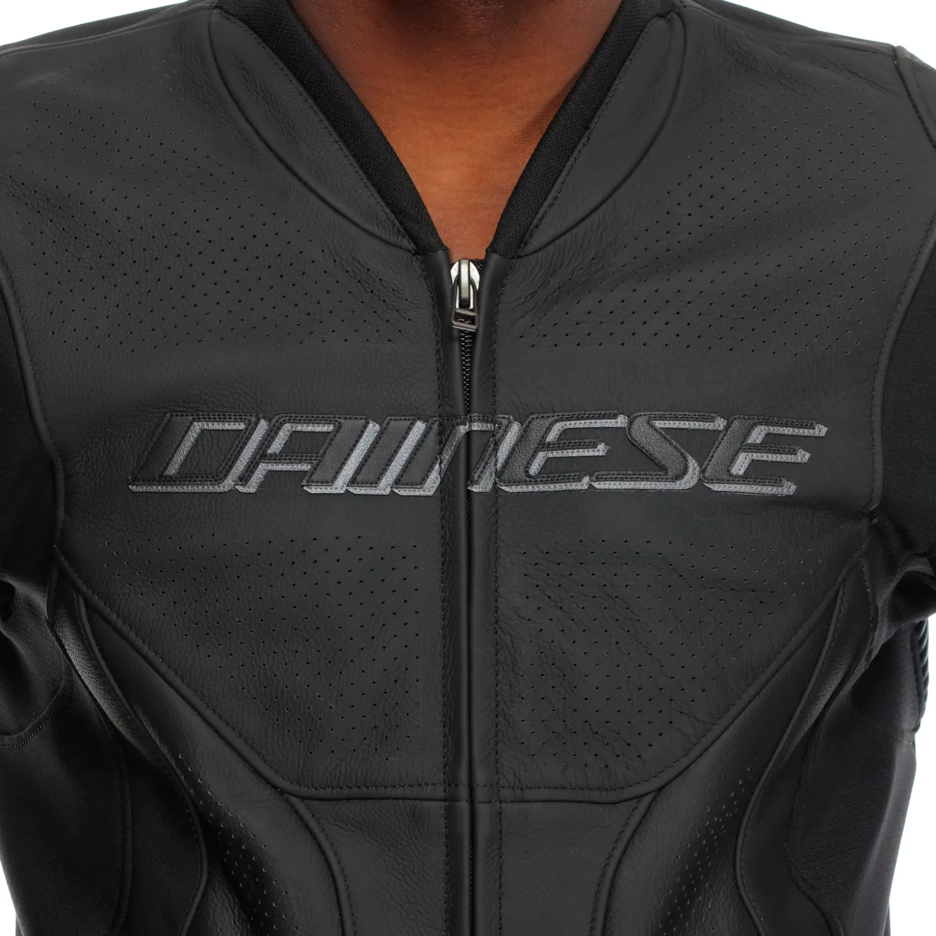 RACING 5 - CHAQUETA MOTO DE CUERO PERFORADA HOMBRE