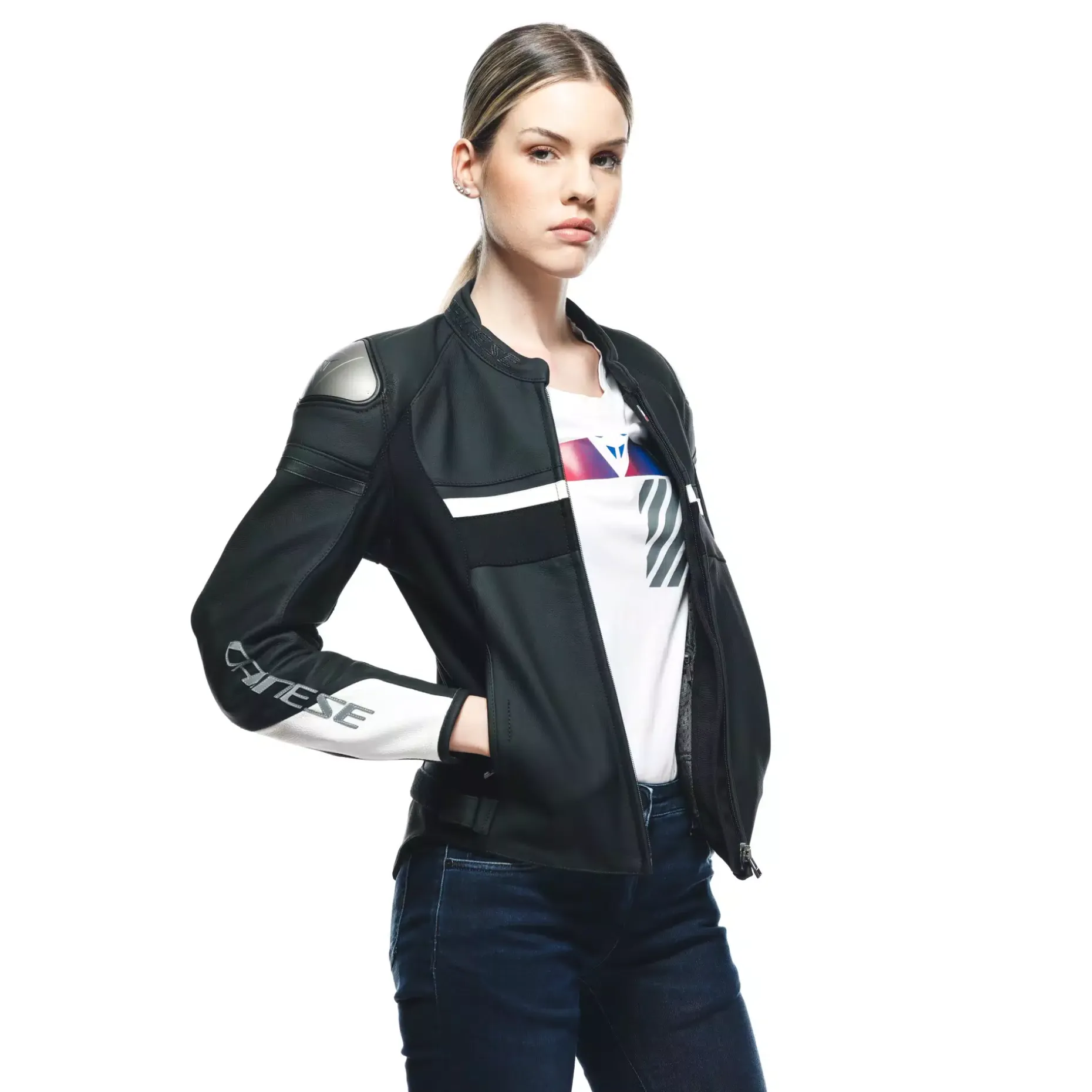 RAPIDA CHAQUETA DE CUERO MOTO MUJER