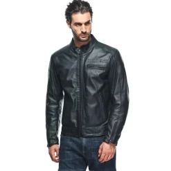 ZAURAX CHAQUETA DE CUERO MOTO HOMBRE