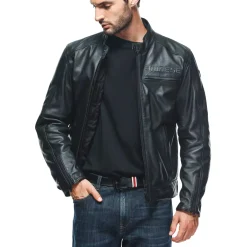 ZAURAX CHAQUETA DE CUERO MOTO HOMBRE
