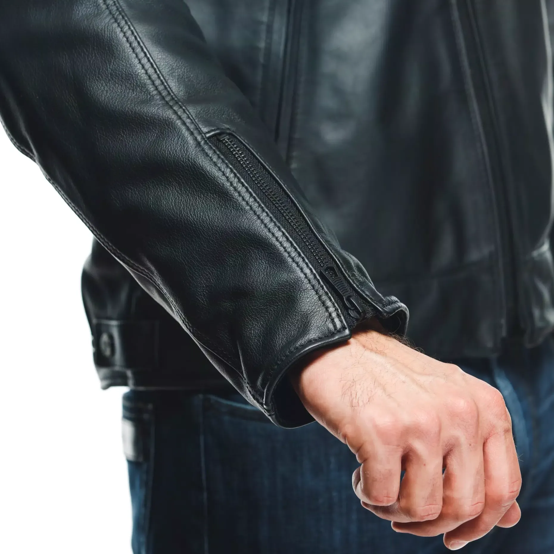 ZAURAX CHAQUETA DE CUERO MOTO HOMBRE